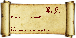 Móricz József névjegykártya