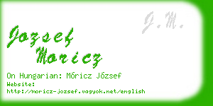 jozsef moricz business card