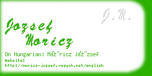 jozsef moricz business card